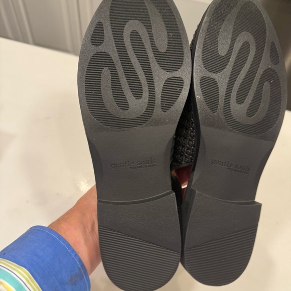 Kenneth Cole Gentle Souls Raffia Sling Back Loafer Black Sz 9.5 NIB - Picture 11 of 15